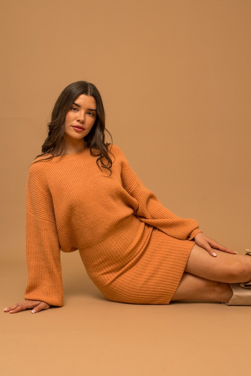 Vestido Sweater Dulce Canela - Cherry boutique