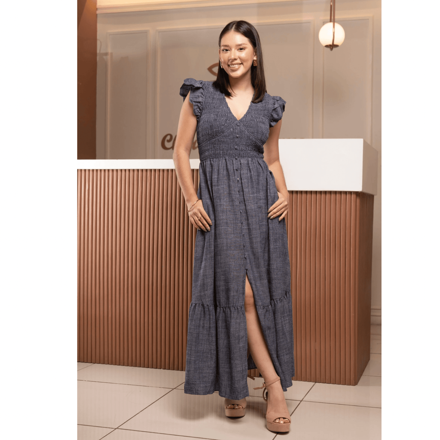 Vestido Blue Garden - Cherry boutique