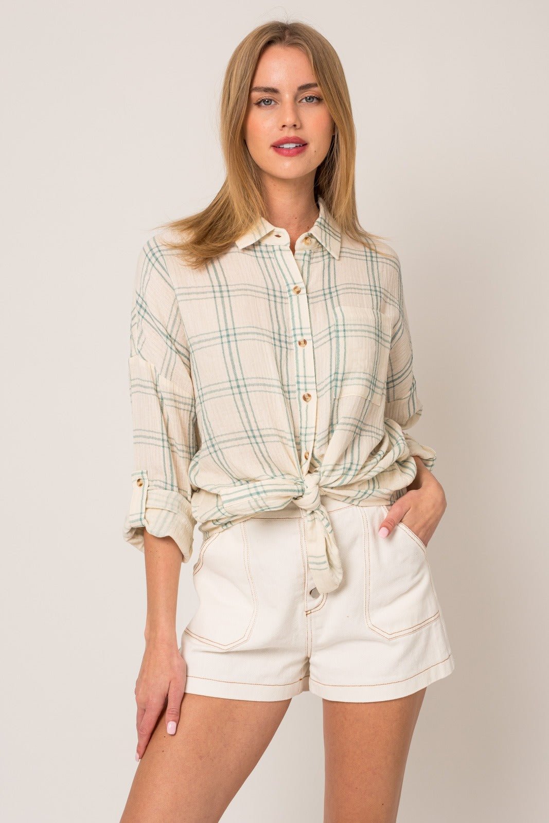 blusa cuadros Holly - Cherry boutique