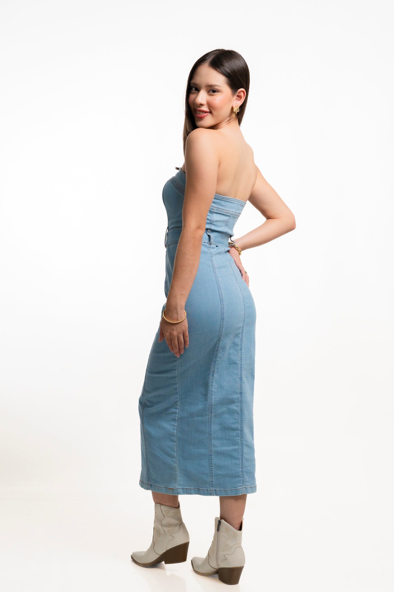 Vestido Denim Skyline - Cherry boutique