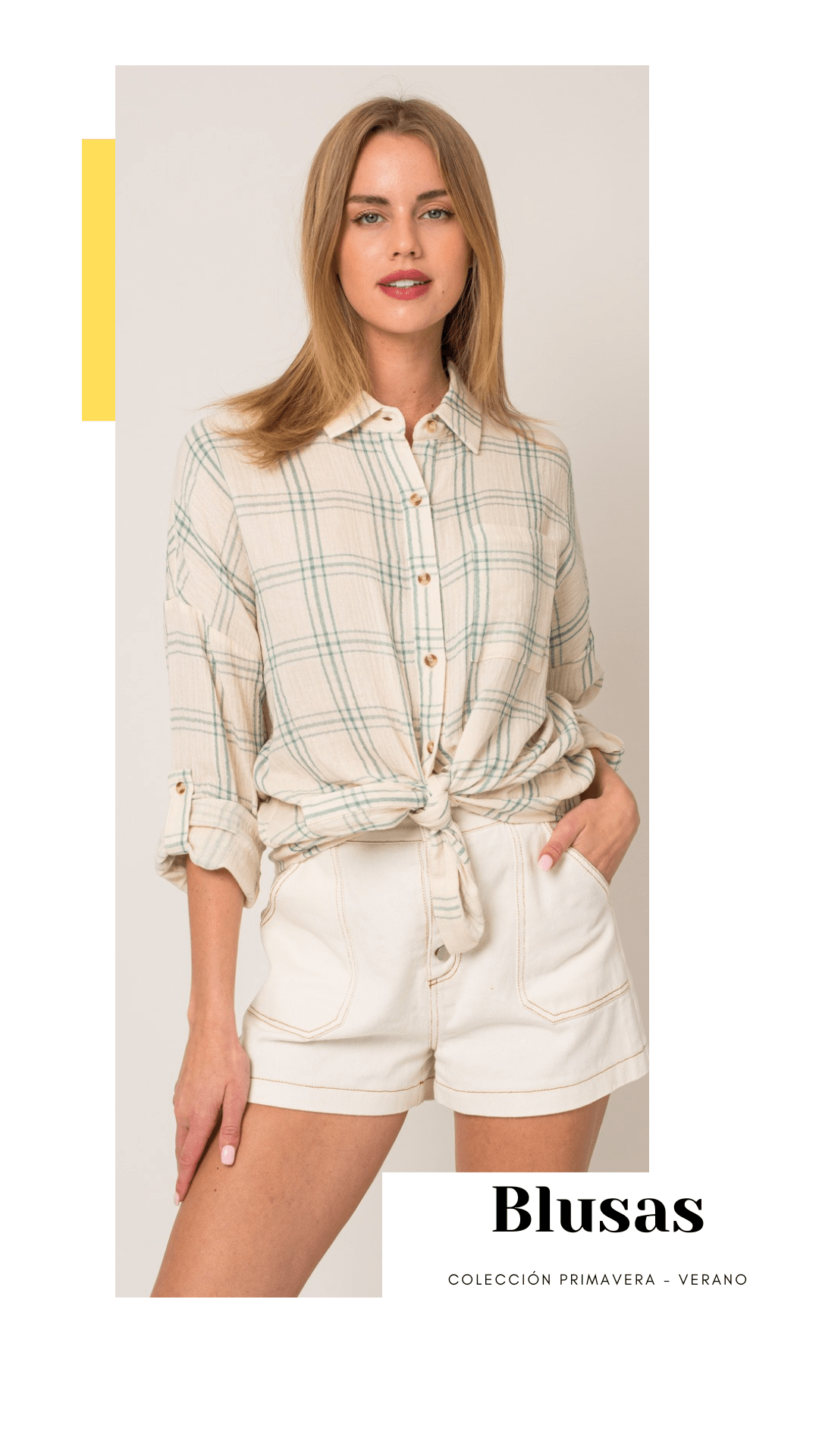 blusa cuadros Holly - Cherry boutique