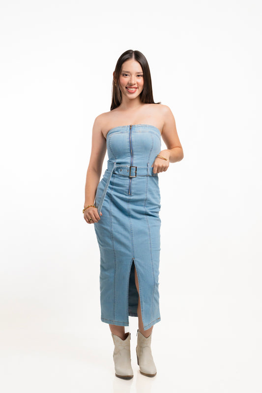 Vestido Denim Skyline - Cherry boutique