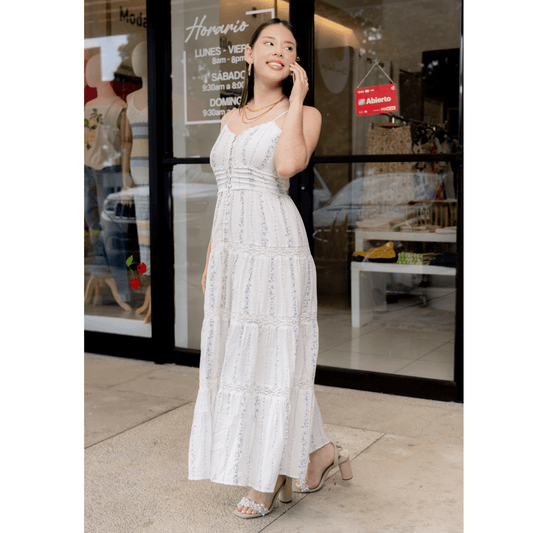 vestido Blanca Flor - Cherry boutique