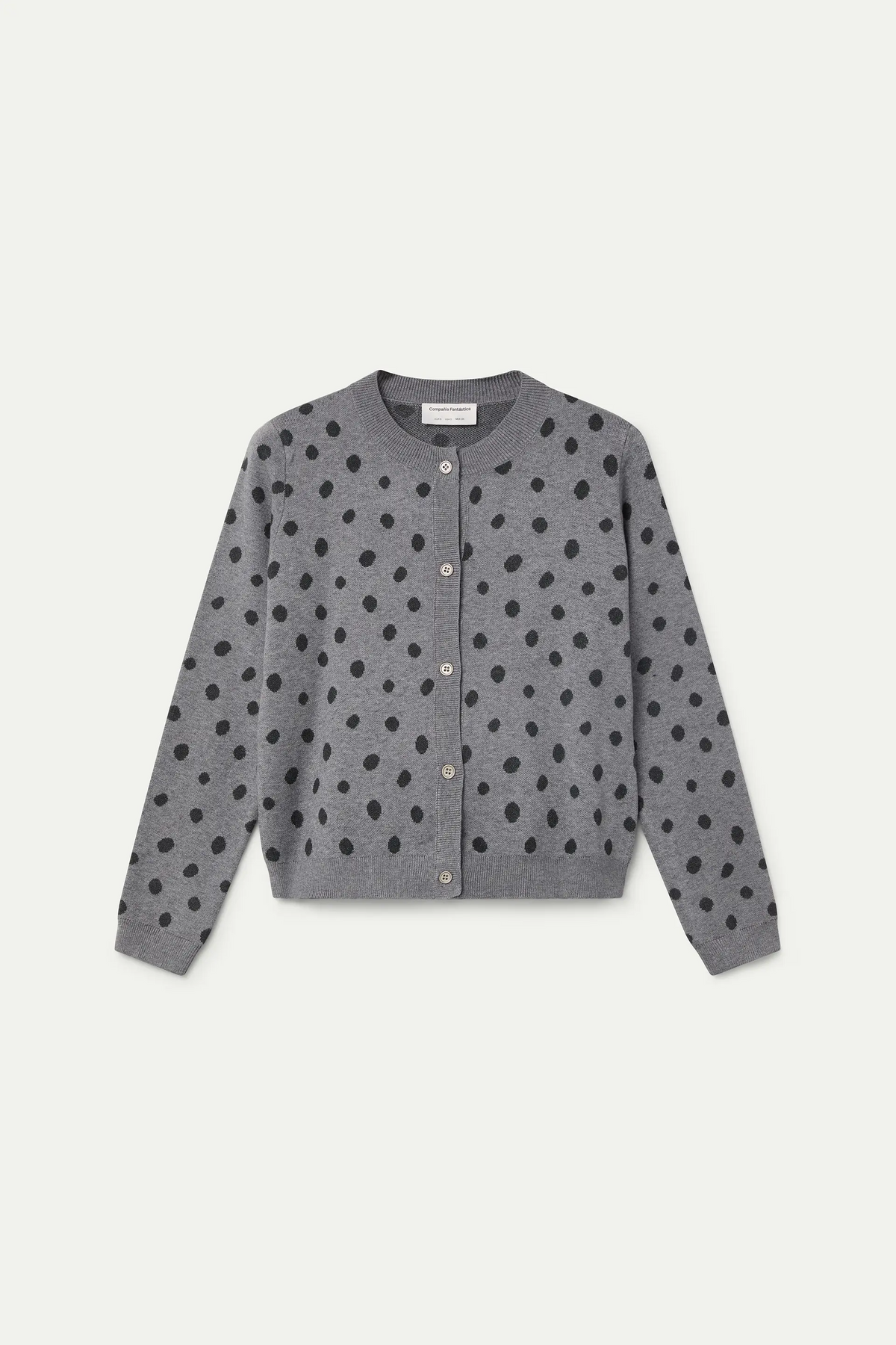 Cárdigan con estampado punto gris catahoula — fotografía oficial 6