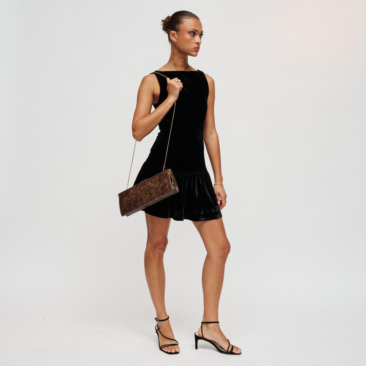 Bolso clutch Nazlee efecto reptil - Cherry boutique