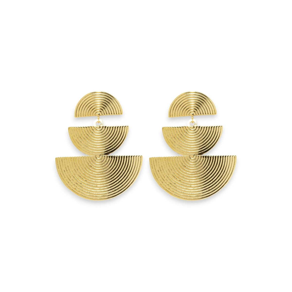 Soho Golden Fan | Aretes - Cherry boutique